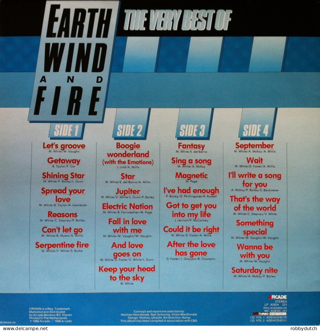 * 2LP *  EARTH, WIND & FIRE - THE VERY BEST OF (Holland 1986 EX!!) - Soul - R&B