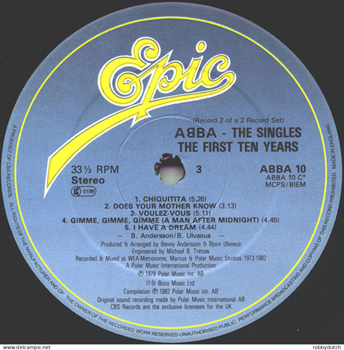 * 2LP *  ABBA - THE SINGLES - The First Ten Years (England 1982)