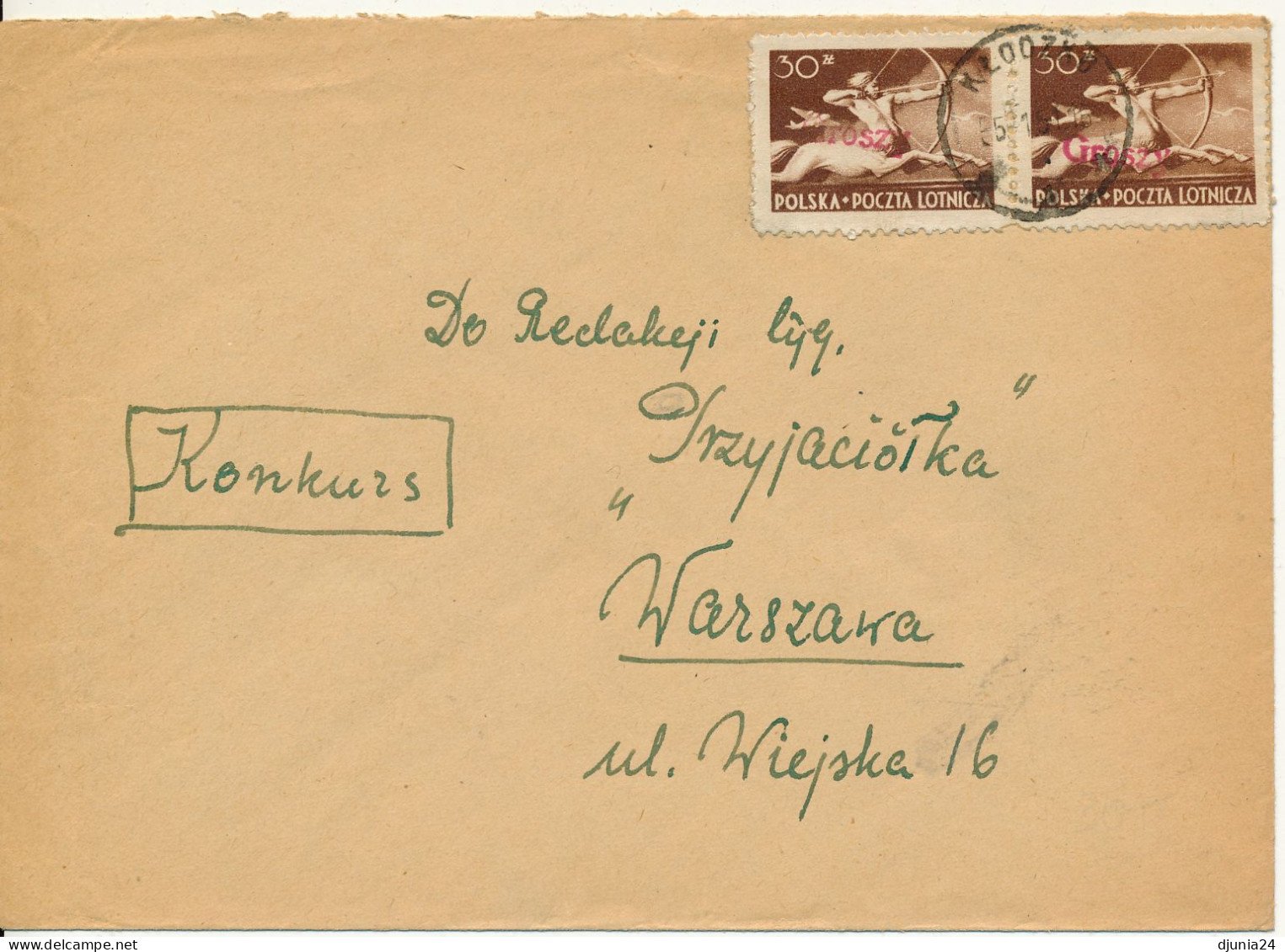 BF0080 / POLEN / POLSKA   -  KLODKO  -  1950  ,  Zentaur  -  GROSZY - Aufdruck   -  Michel  587 (481) - Lettres & Documents