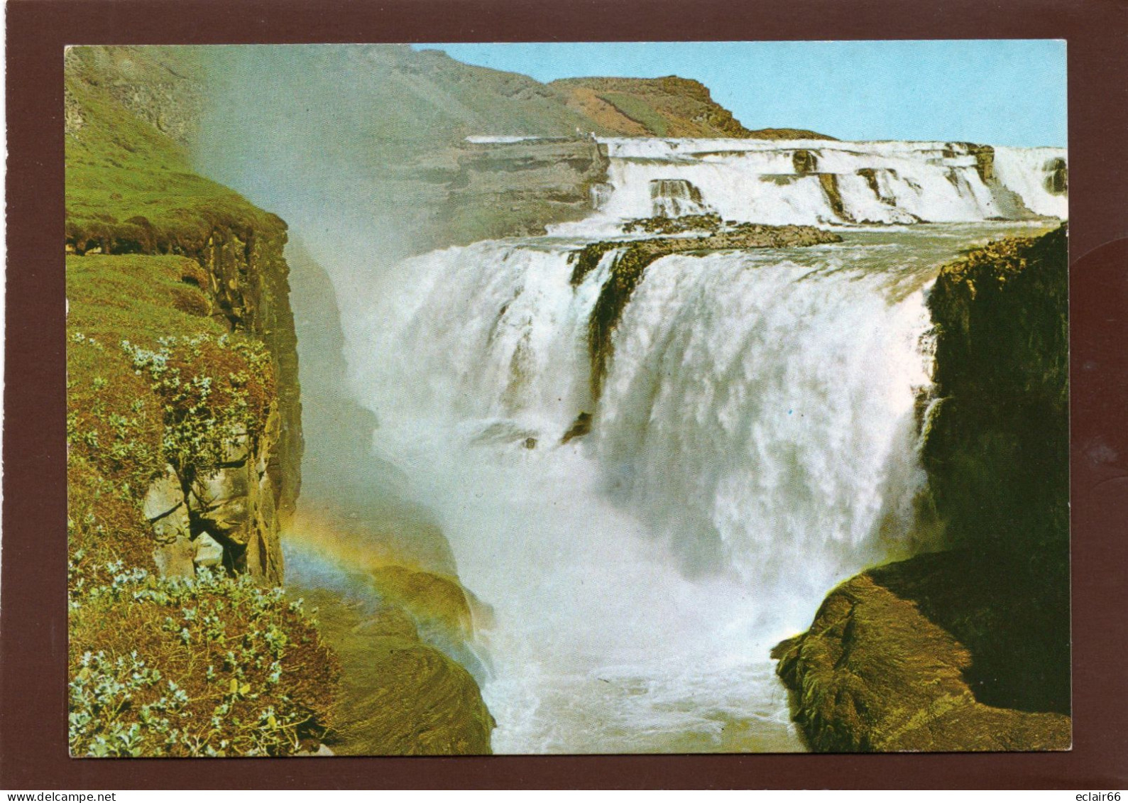 La Gullfoss, Toponyme Islandais Signifiant « Les Chutes Dorées »,est Une Cascade D'Islande Située Sur La Hvítá, 2 Cartes - Islande