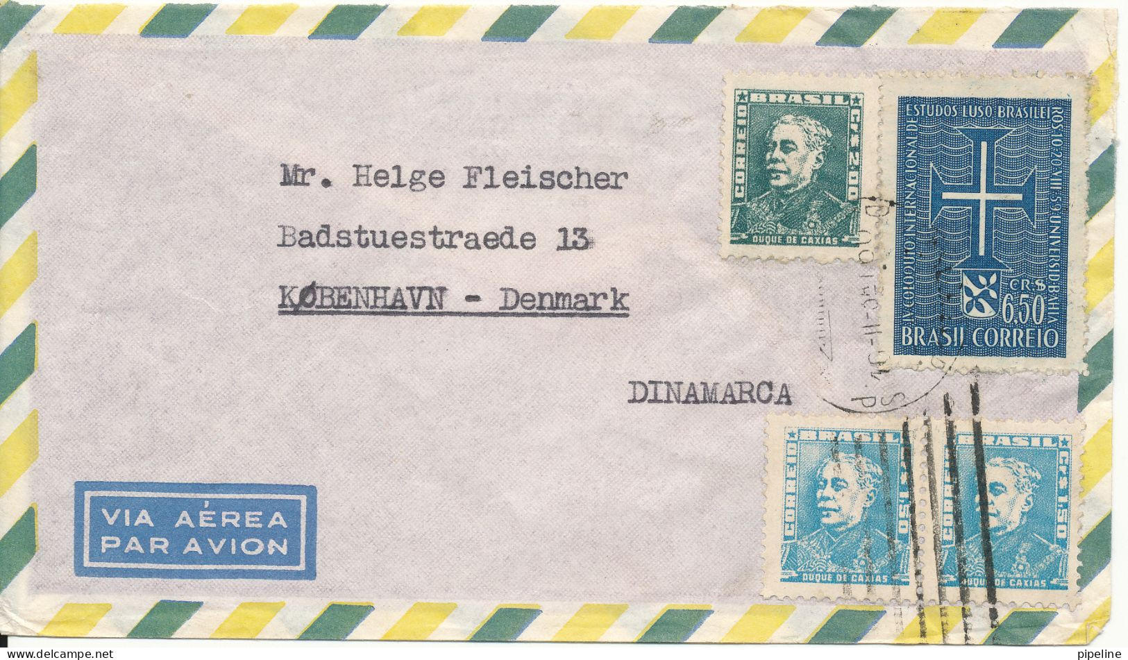 Brazil Air Mail Cover Sent To Denmark 1960 - Poste Aérienne