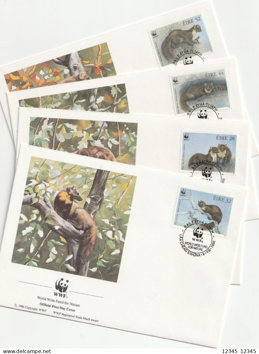 Ierland 1992, FDC, WWF, Pine Marten - FDC