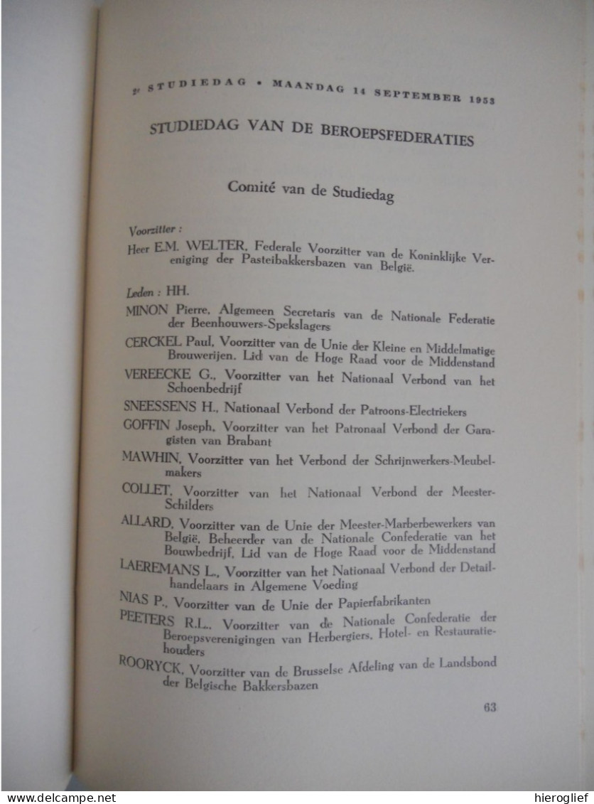 Gent 1953 viering 50 j INTERNATIONAAL INSTITUUT VOOR DE MIDDENSTAND - Tentoonstelling vh Ambacht / vakmanschap