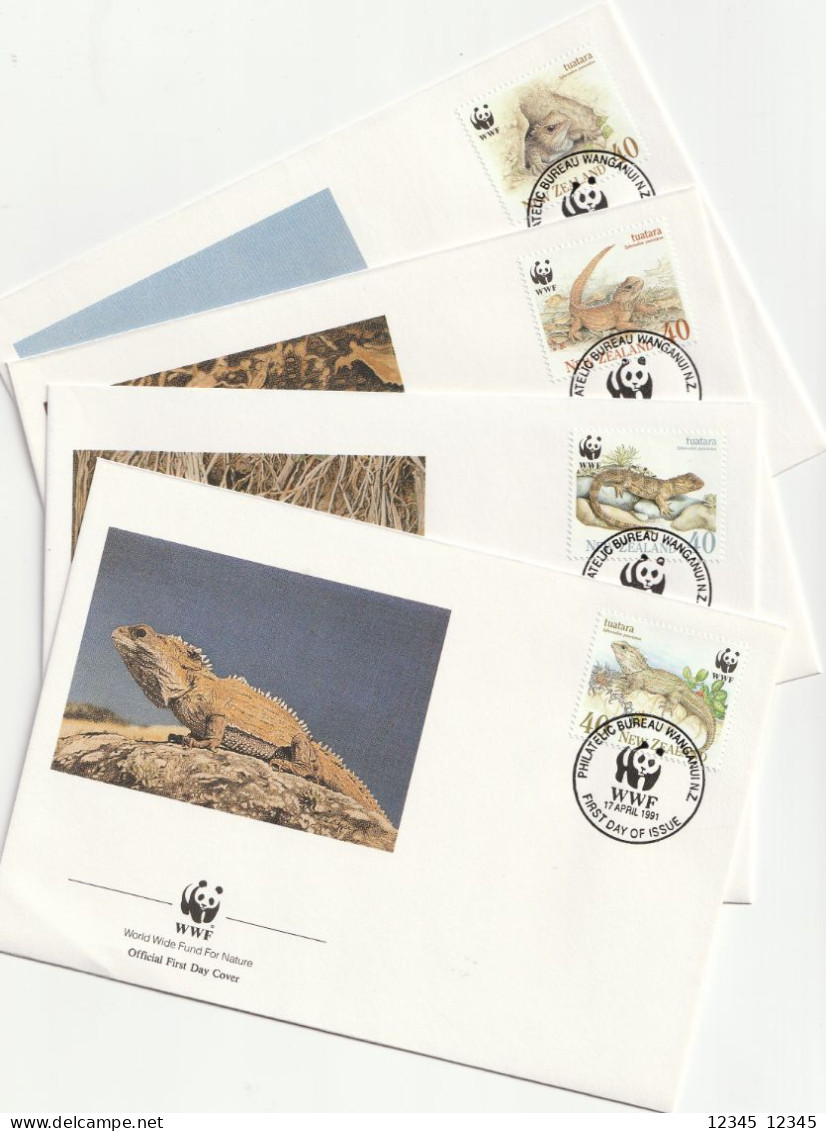 Nieuw Zeeland 1991, FDC, WWF, Tuatara - FDC