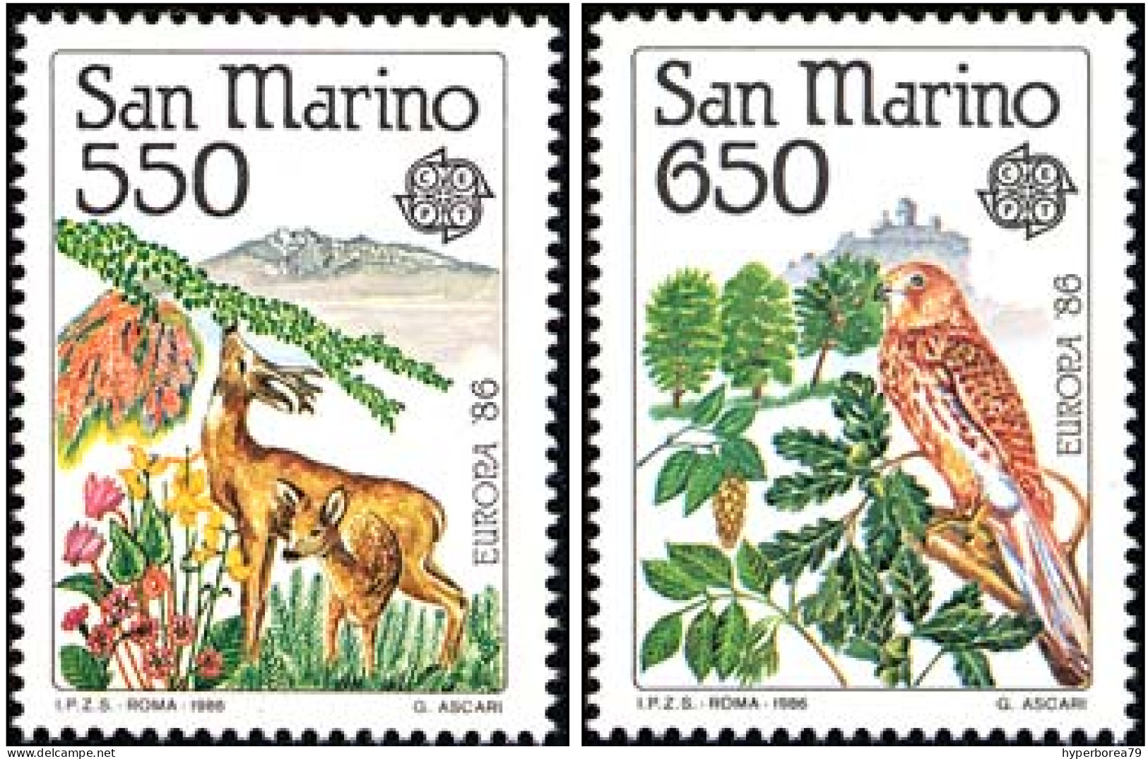 San Marino 1182/83 - Europa CEPT 1986 - MNH - 1986