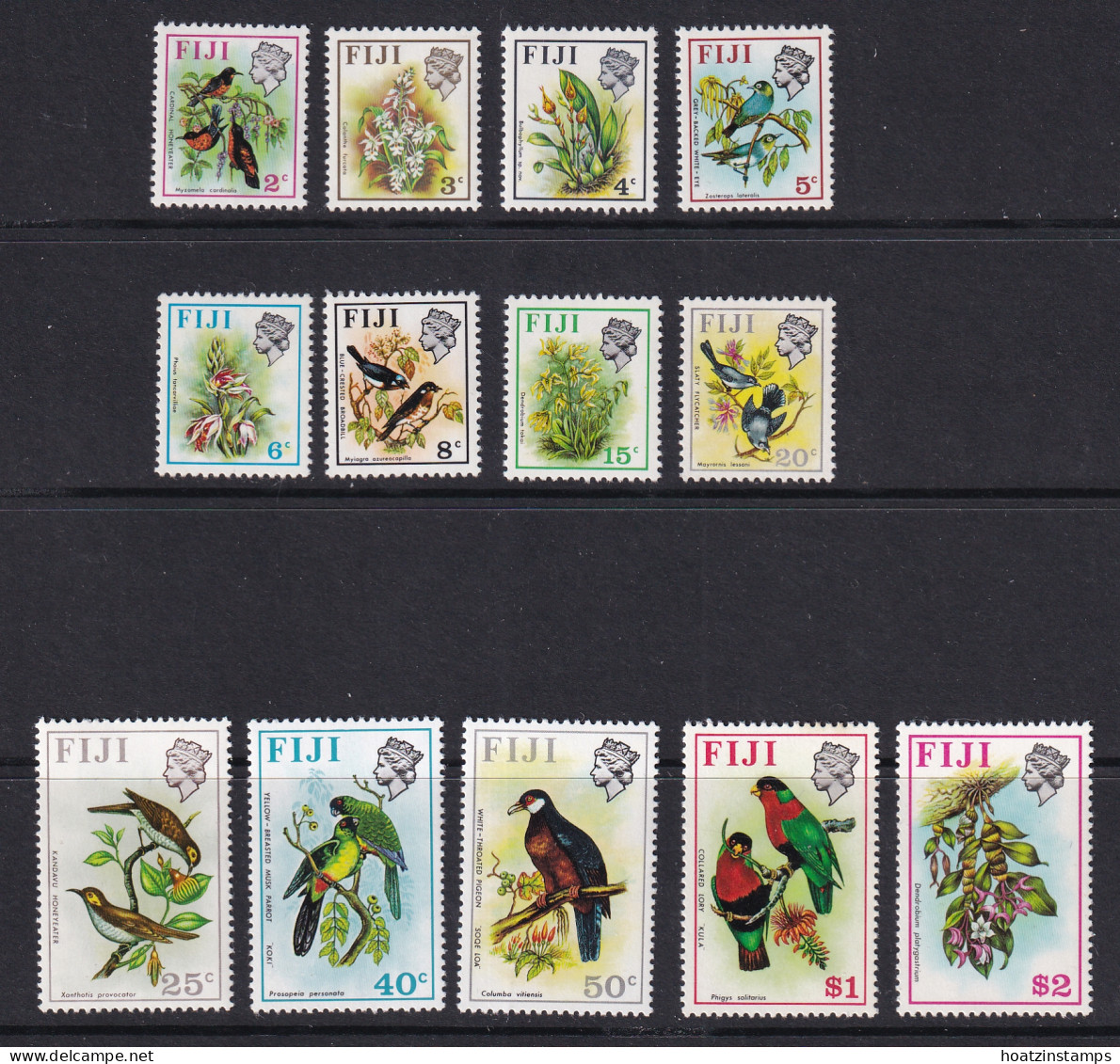 Fiji: 1972/74   QE II - Birds Set  SG459-473   MNH - Fidji (1970-...)