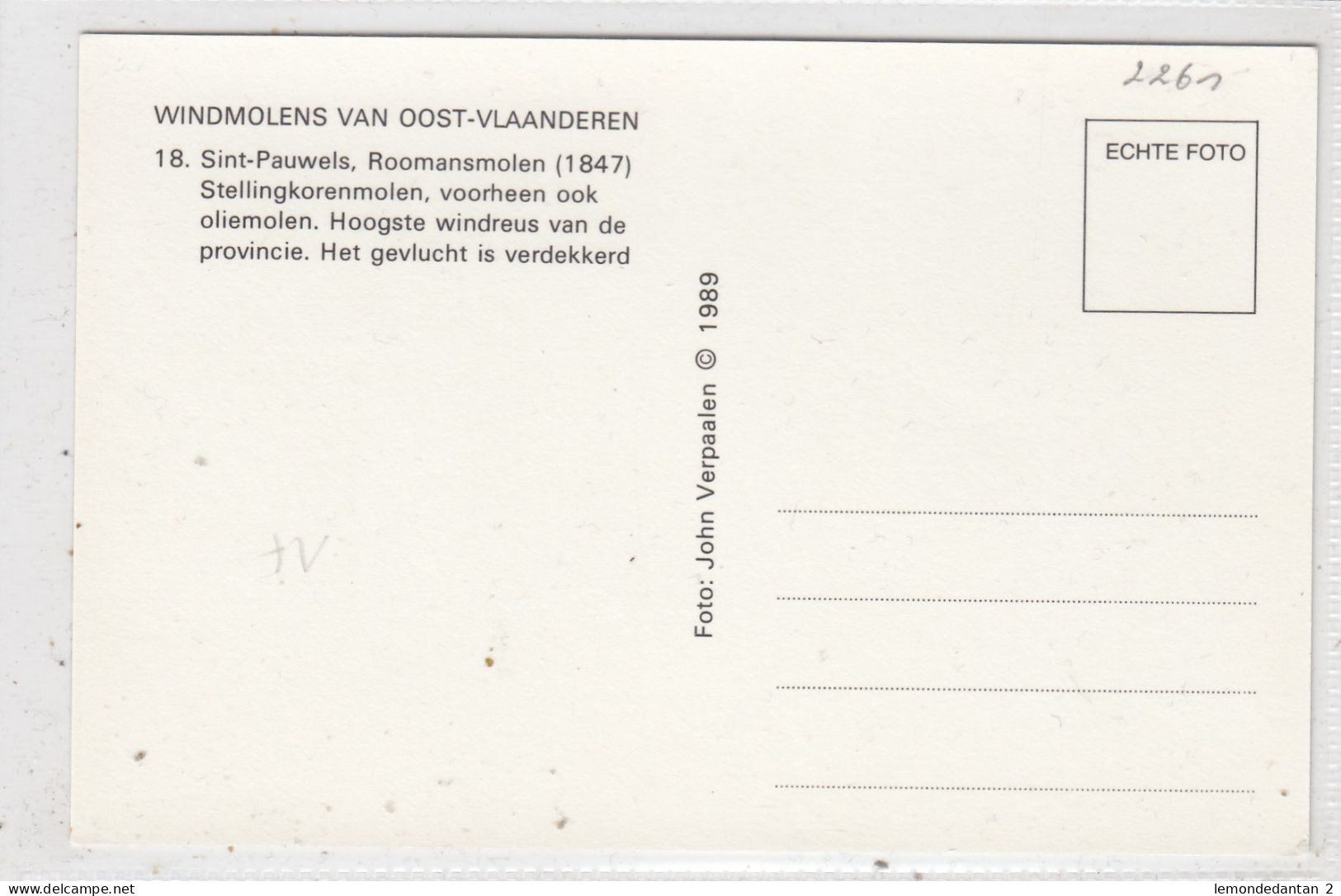 Sint-Pauwels. Roomansmolen. * - Sint-Gillis-Waas