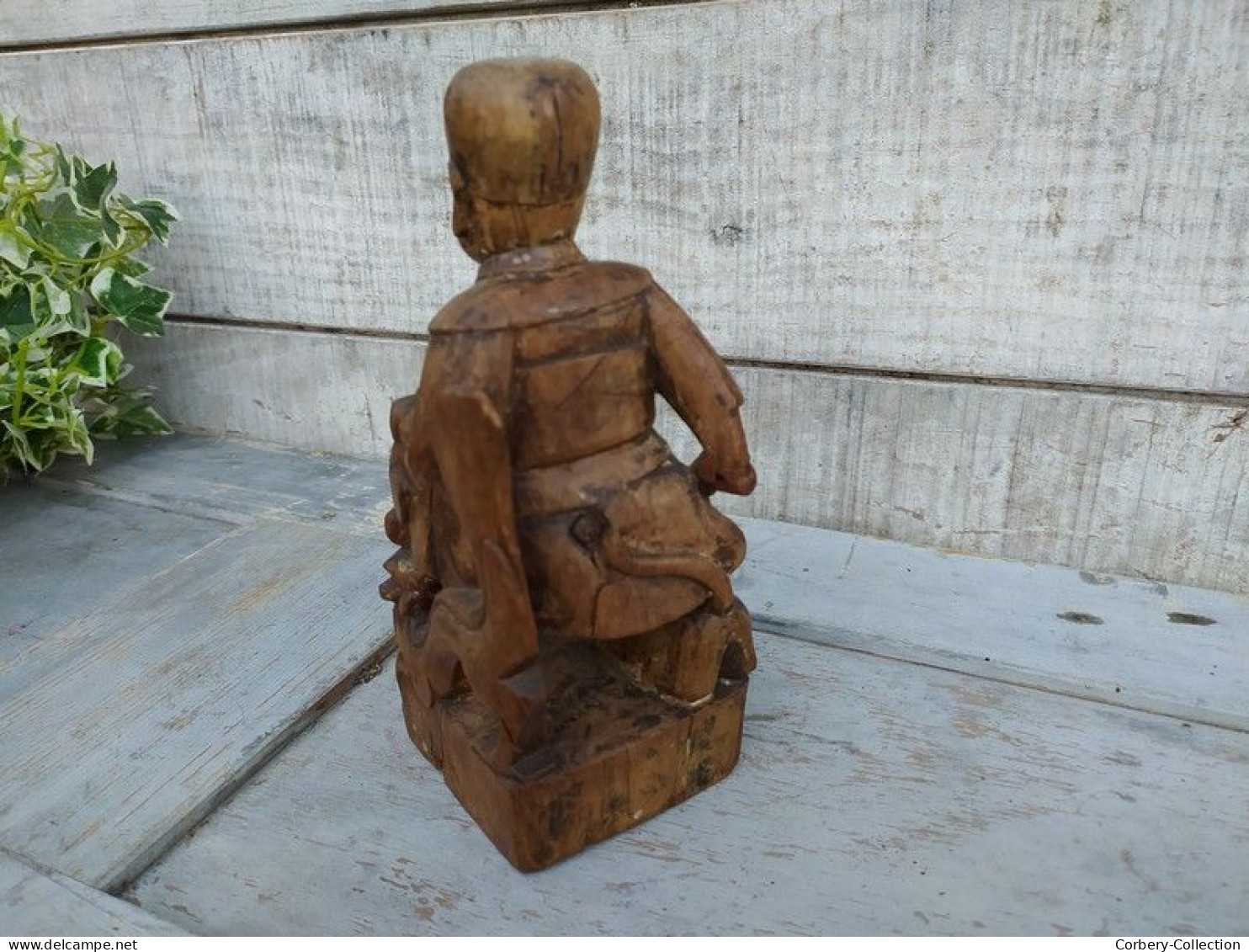 Statuette Chinois Bois Sculpté Chine XVIIIeme Chinese Wood Carving 18th - Asian Art