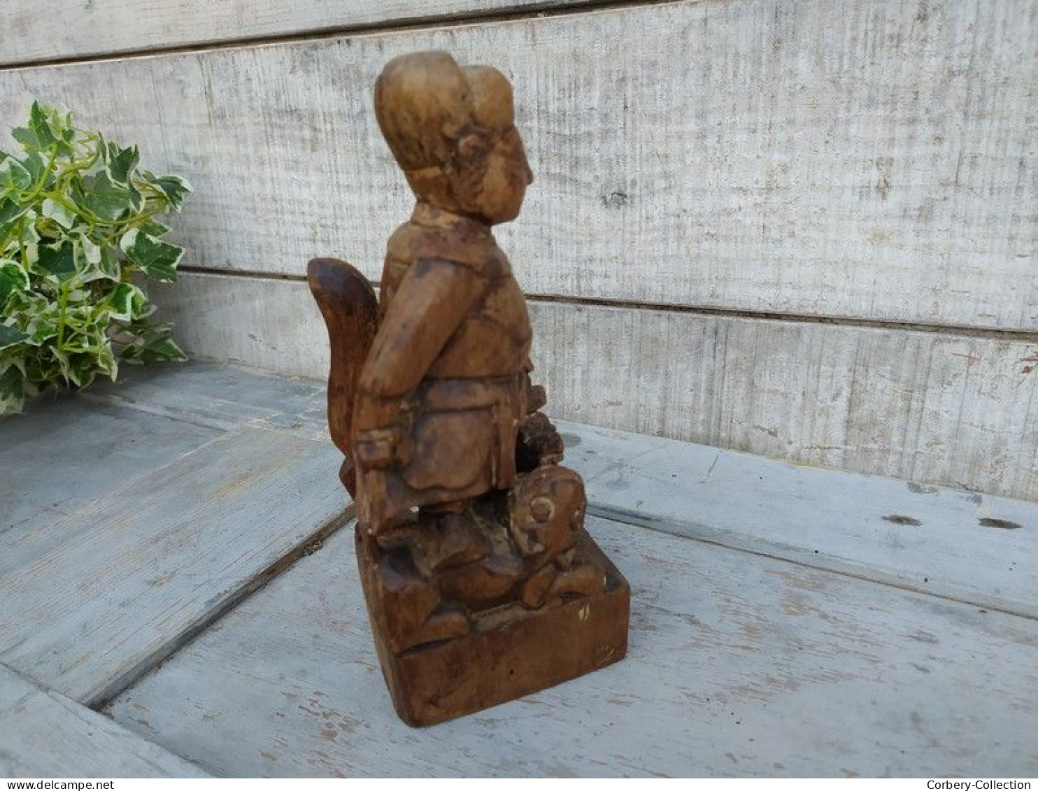 Statuette Chinois Bois Sculpté Chine XVIIIeme Chinese Wood Carving 18th - Art Asiatique