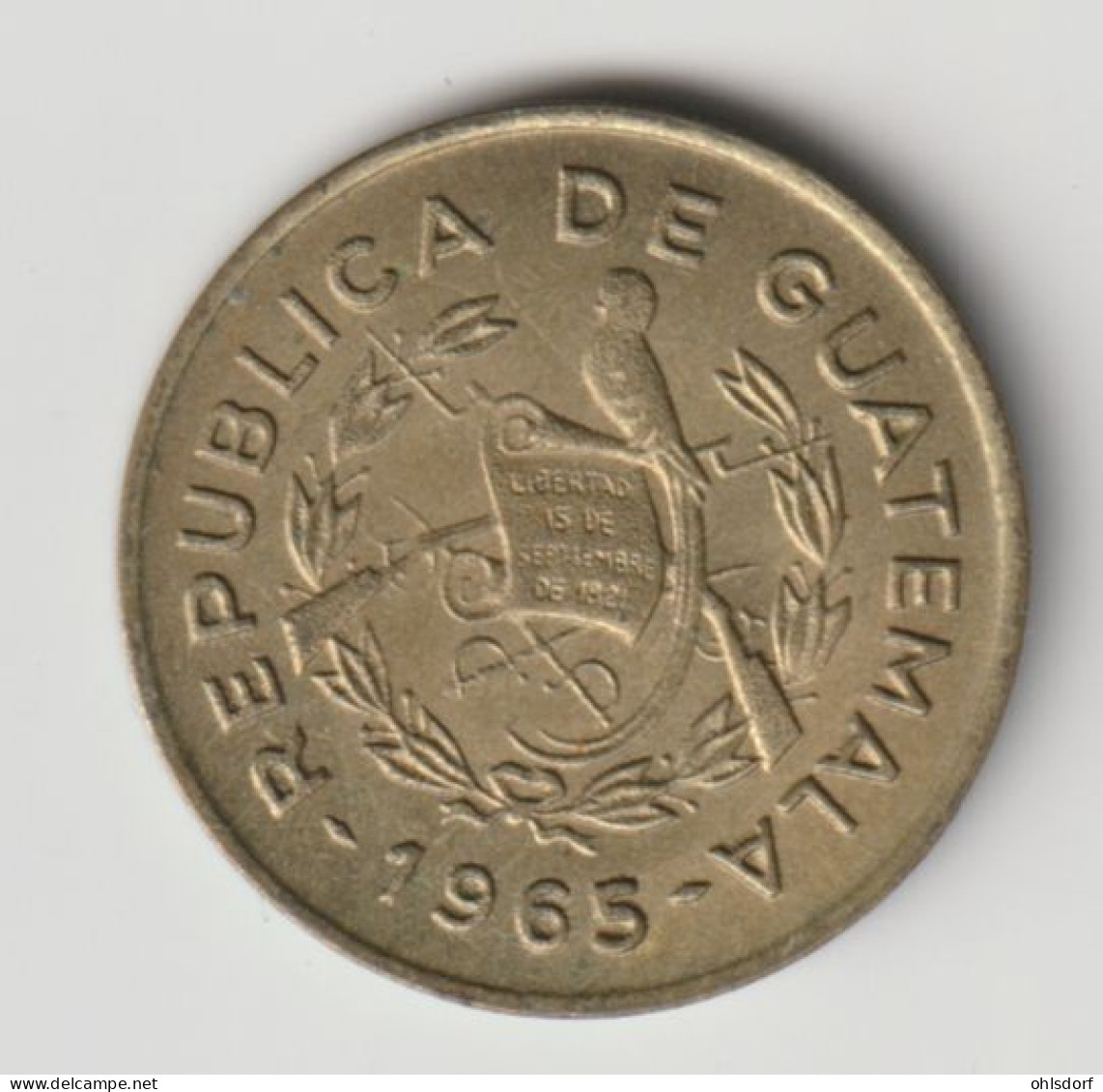 GUATEMALA 1965: 1 Centavo, KM 265 - Guatemala