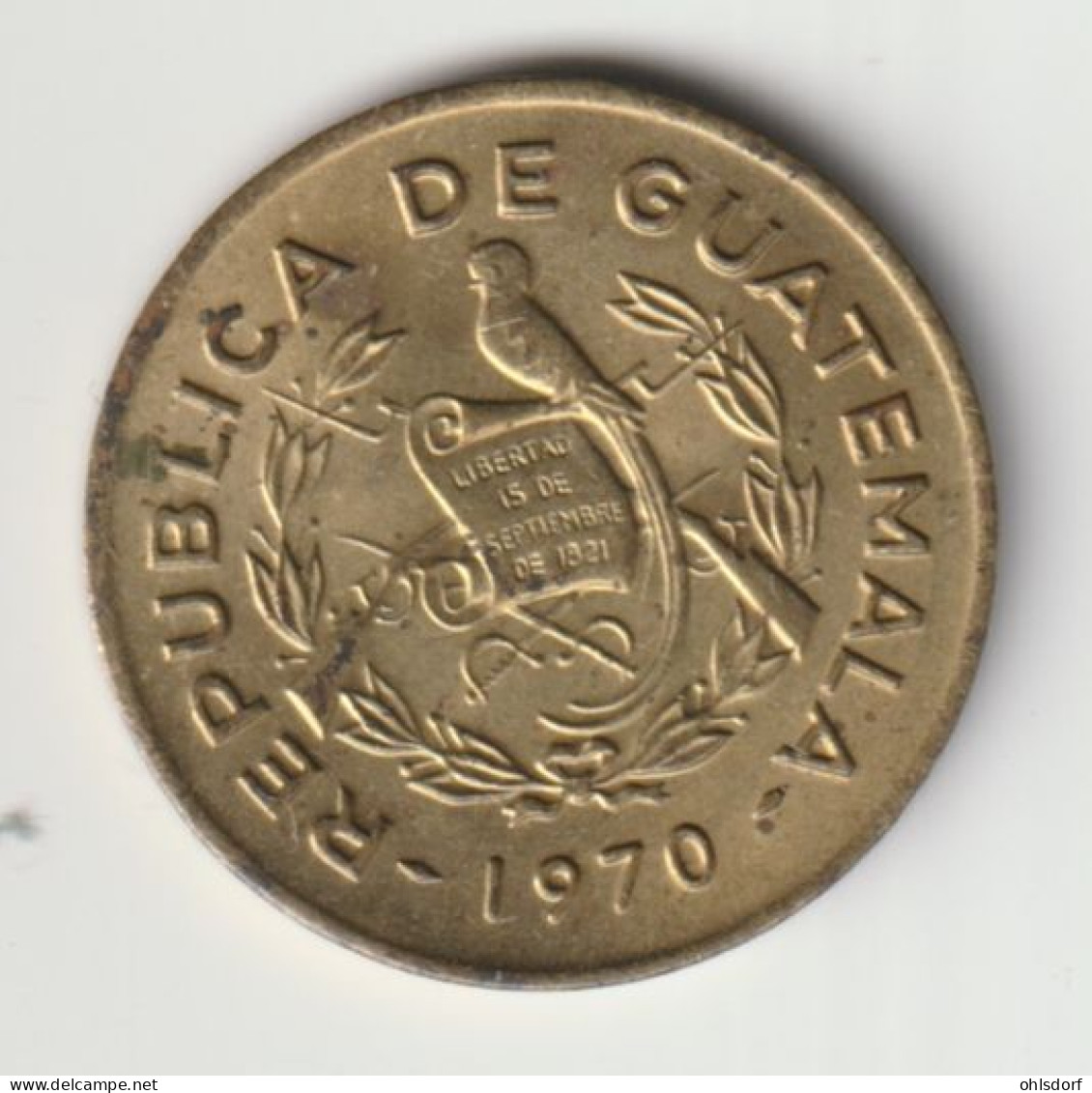 GUATEMALA 1970: 1 Centavo, KM 265 - Guatemala