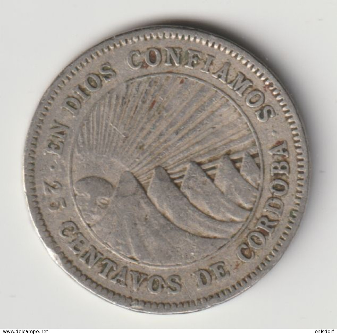 NICARAGUA 1939: 25 Centavos, KM 18 - Nicaragua