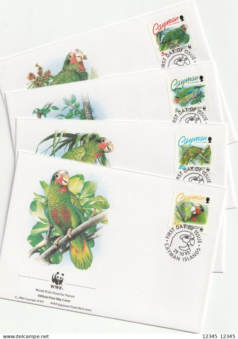 Cayman 1993, FDC, WWF, Birds - Cayman Islands