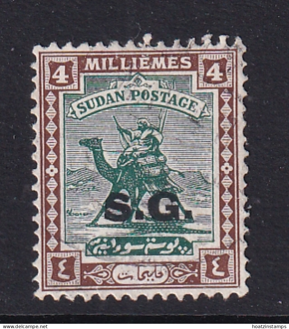 Sdn: 1936/46   Official - Arab Postman  'S.G.'  OVPT   SG O35    4m    Used - Soudan (...-1951)