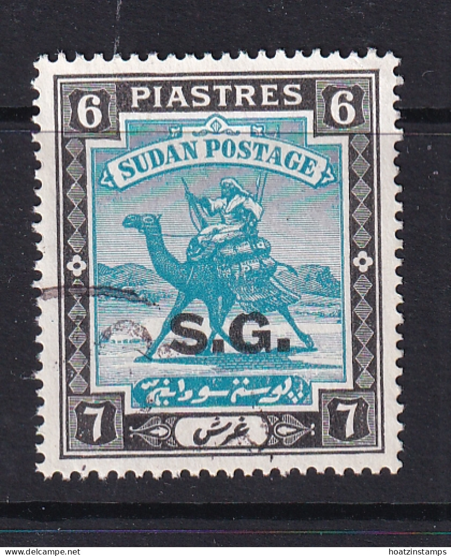 Sdn: 1936/46   Official - Arab Postman  'S.G.'  OVPT   SG O40b    6P    Used - Soudan (...-1951)