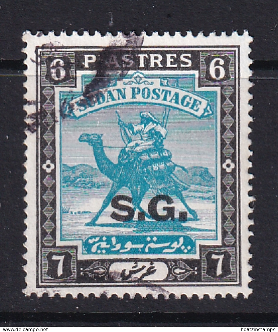 Sdn: 1936/46   Official - Arab Postman  'S.G.'  OVPT   SG O40b    6P    Used - Soudan (...-1951)
