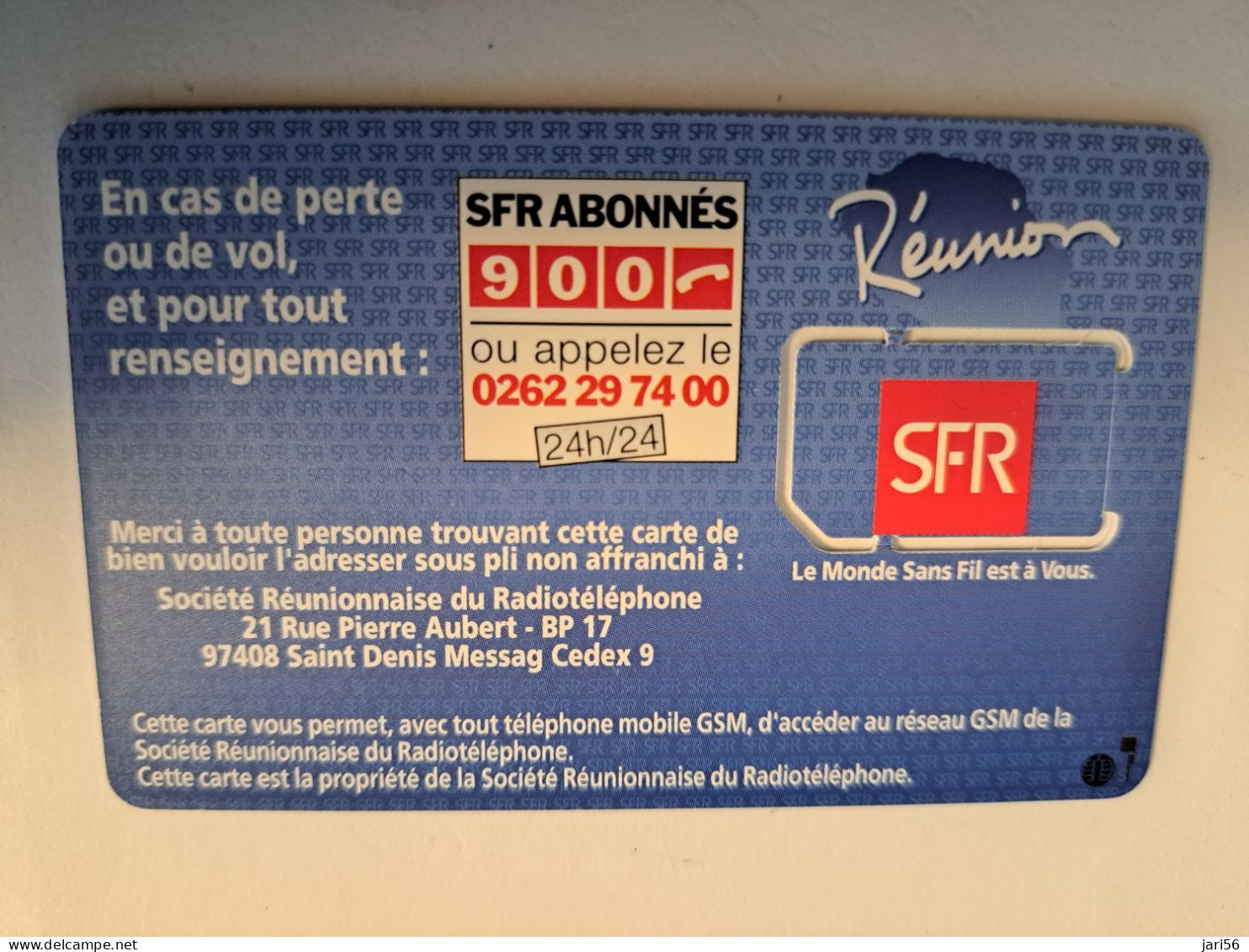 REUNION / GSM/ SIM CARD / SFR/GEMPLUS/ MINT   ** 16044 ** - Réunion