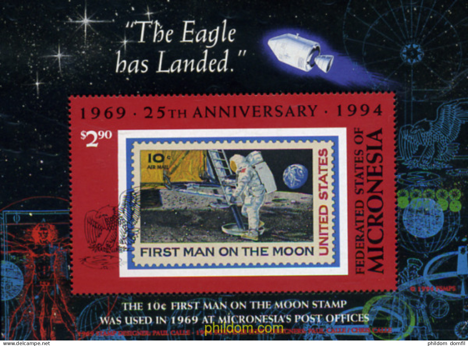 344392 MNH MICRONESIA 1994 25 ANIVERSARIO DEL LA LLEGADA DEL HOMBRE A LA LUNA - Micronésie