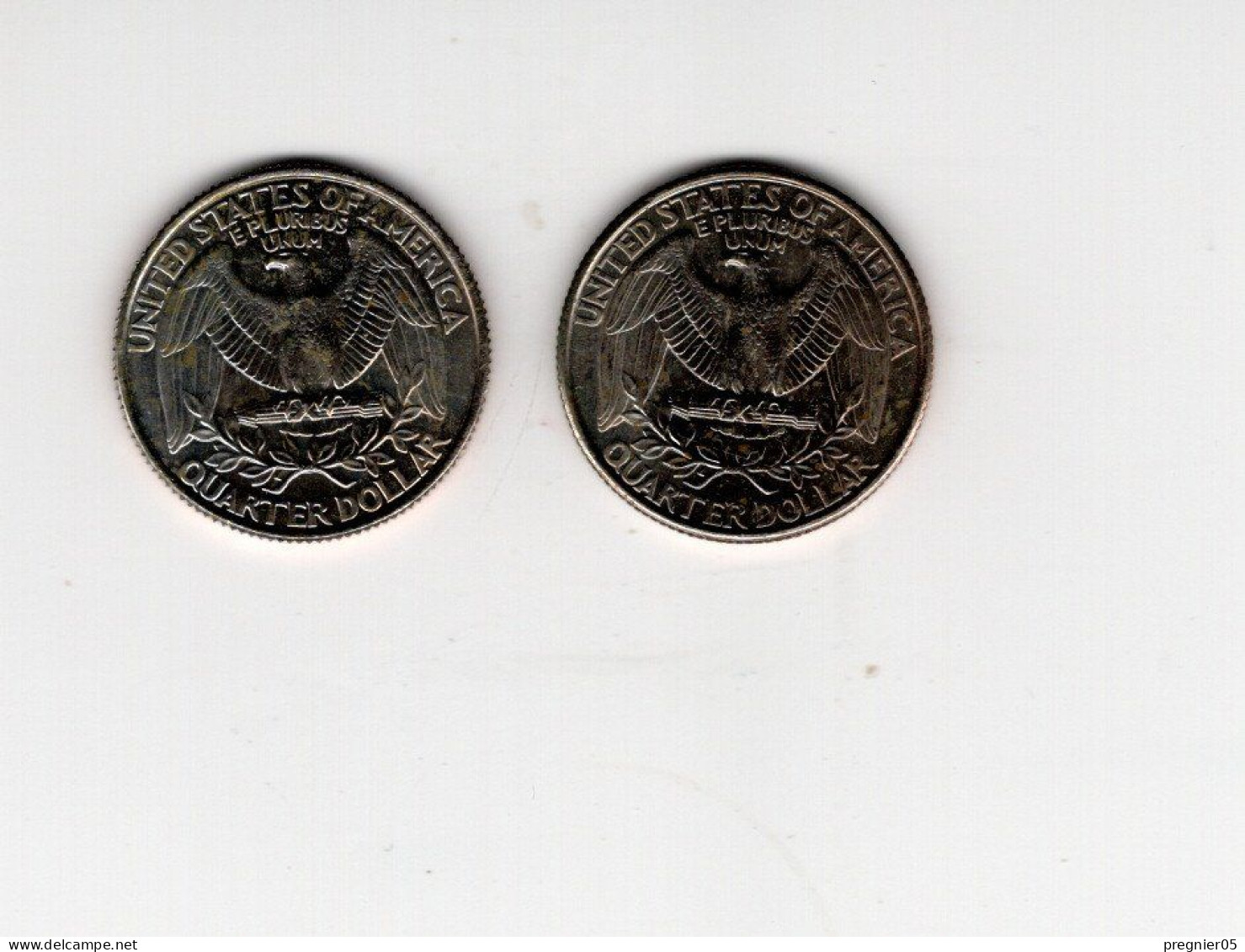 USA - Lot 2 Pièces 1/4 Dollar Washington Quarter  1993D + P  SUP+/XF+  KM.164a - 1932-1998: Washington