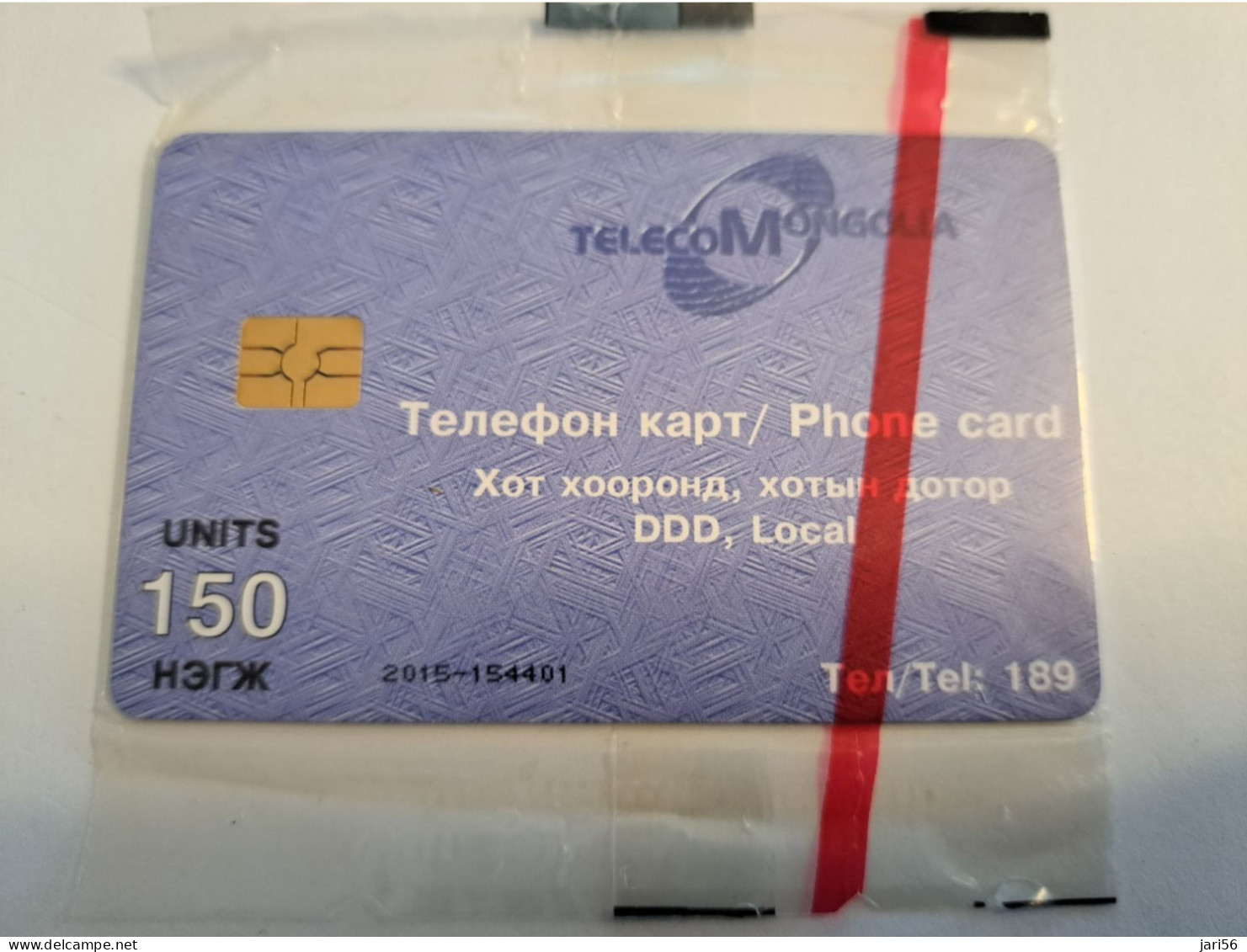 MONGOLIA  CHIPCARD / 150 UNITS / TELECO/MONGOLIA / MOUNTAIN/LAKE  MINT CARD / SEALED IN WRAPPER ** 16045 ** - Mongolië