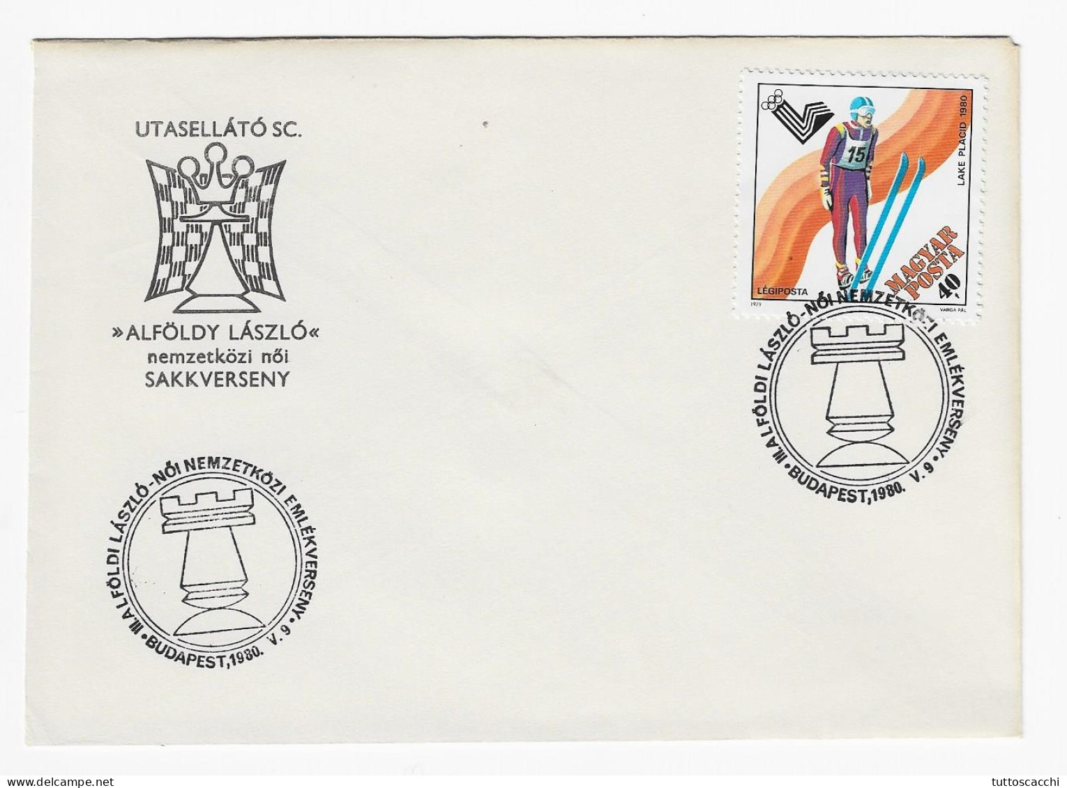 CHESS Hungary 1980, Budapest - Chess Cancel On Envelope - Schach