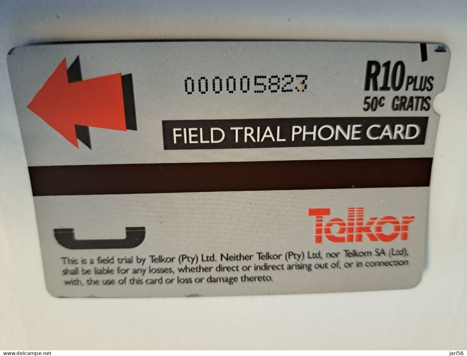 SOUTH AFRIKA  FIELD TRIAL CARD 25 UNITS TELKOR Red Arrow     1CARD Used **16049** - Suráfrica