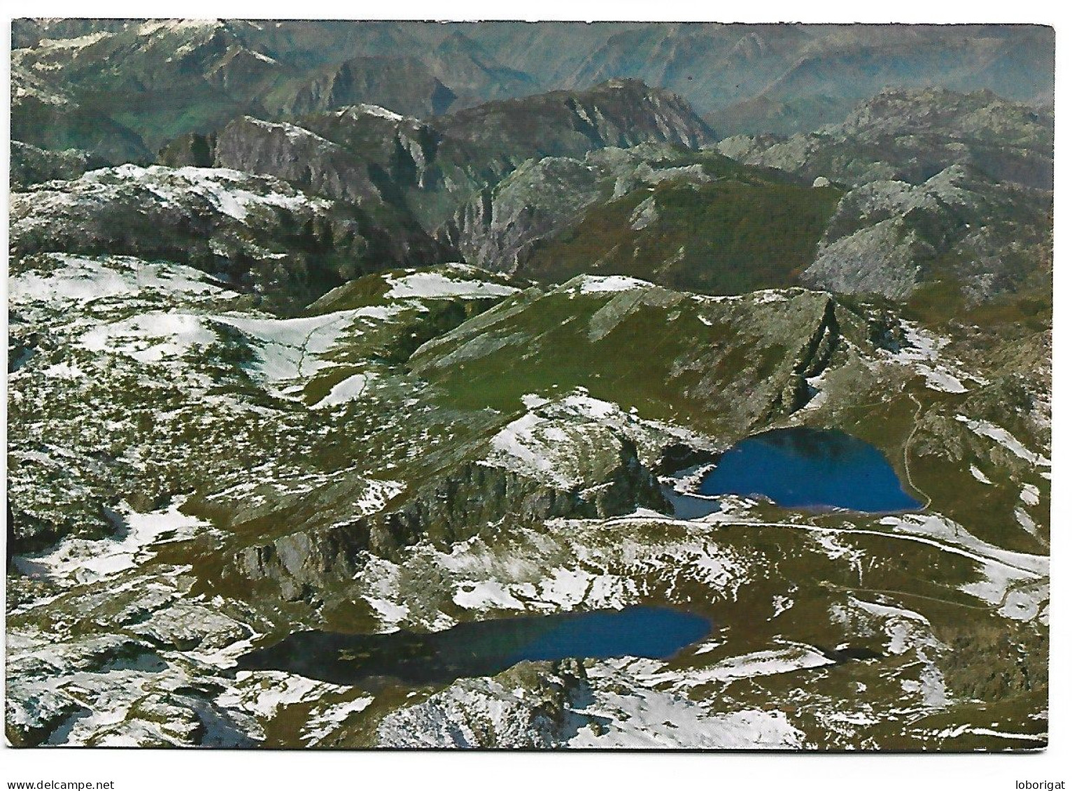 LAGOS ERCINA Y ENOL / LAKE'S ERCINA AND ENOL.- VISTA AEREA / AERIAL VIEW.-  COVADONGA - ASTURIAS .- ( ESPAÑA) - Asturias (Oviedo)