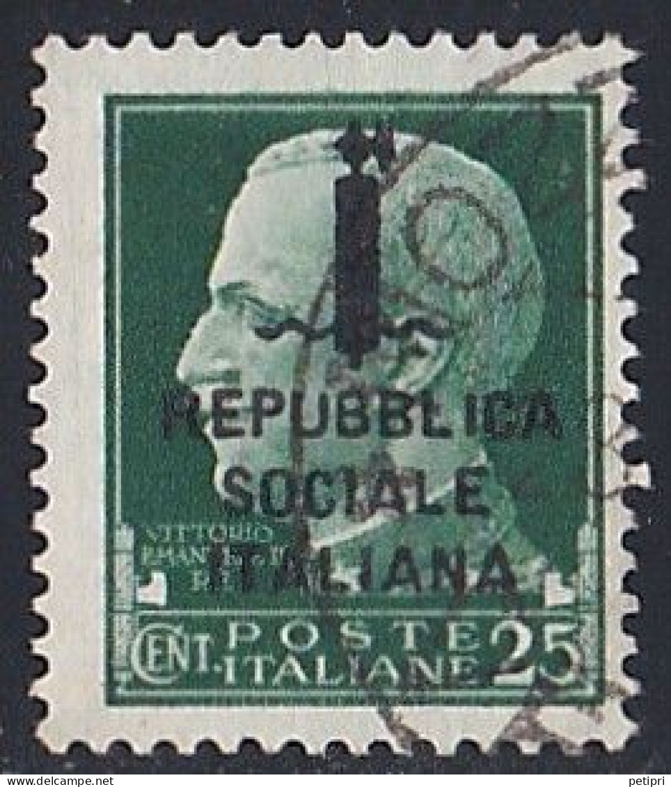 Italie - 1944- 1945  République  Sociale   Y&T  N °  R S  21  Oblitéré - Afgestempeld