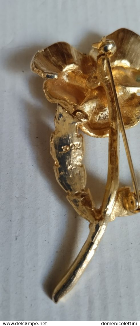 Spilla  Vintage Con Bagno In Oro - Brooches