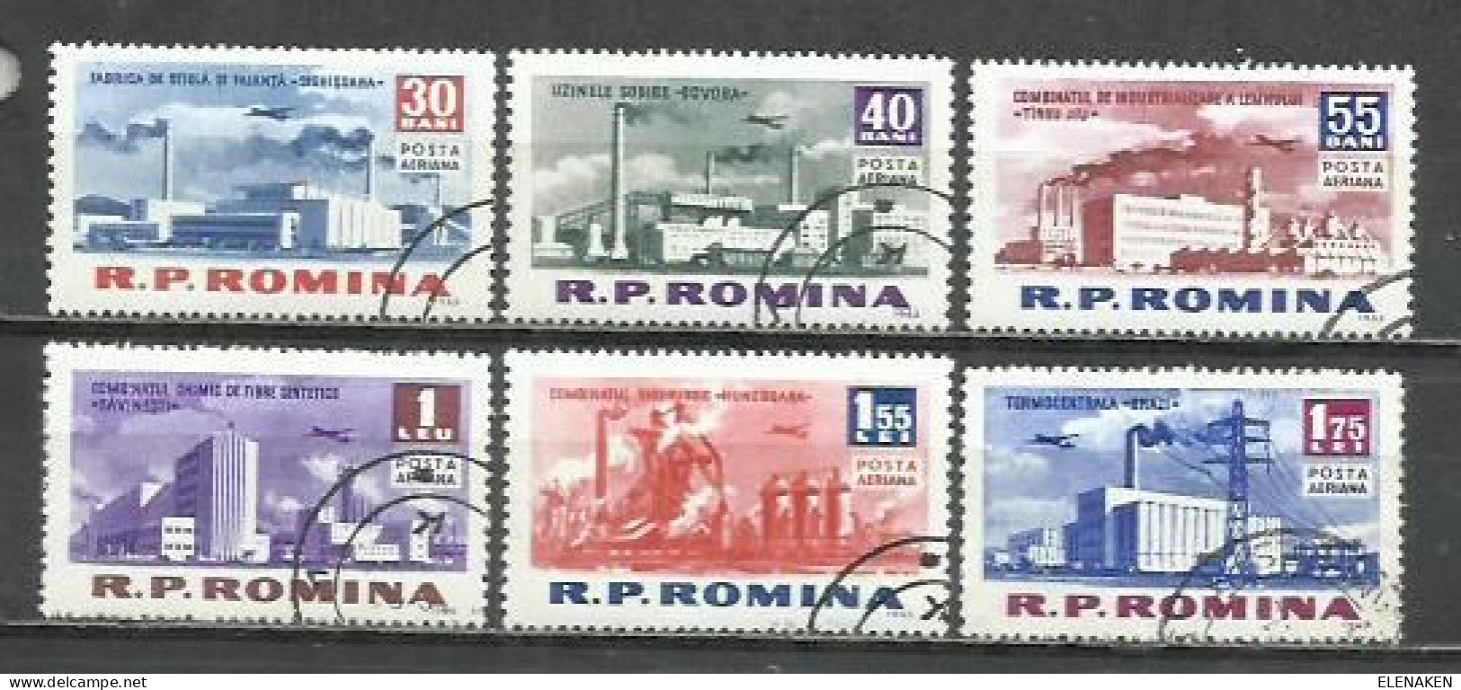 8555-SERIE COMPLETA RUMANIA AEREOS 1963 Nº 167/172 - Oblitérés