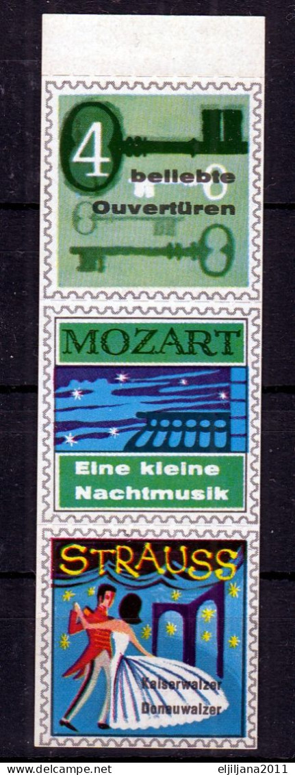 Netherlands ? ⁕ 4 Bellebte Ouvertüren / MOZART / STRAUSS ⁕ MNH Cinderella - Erinnophilie