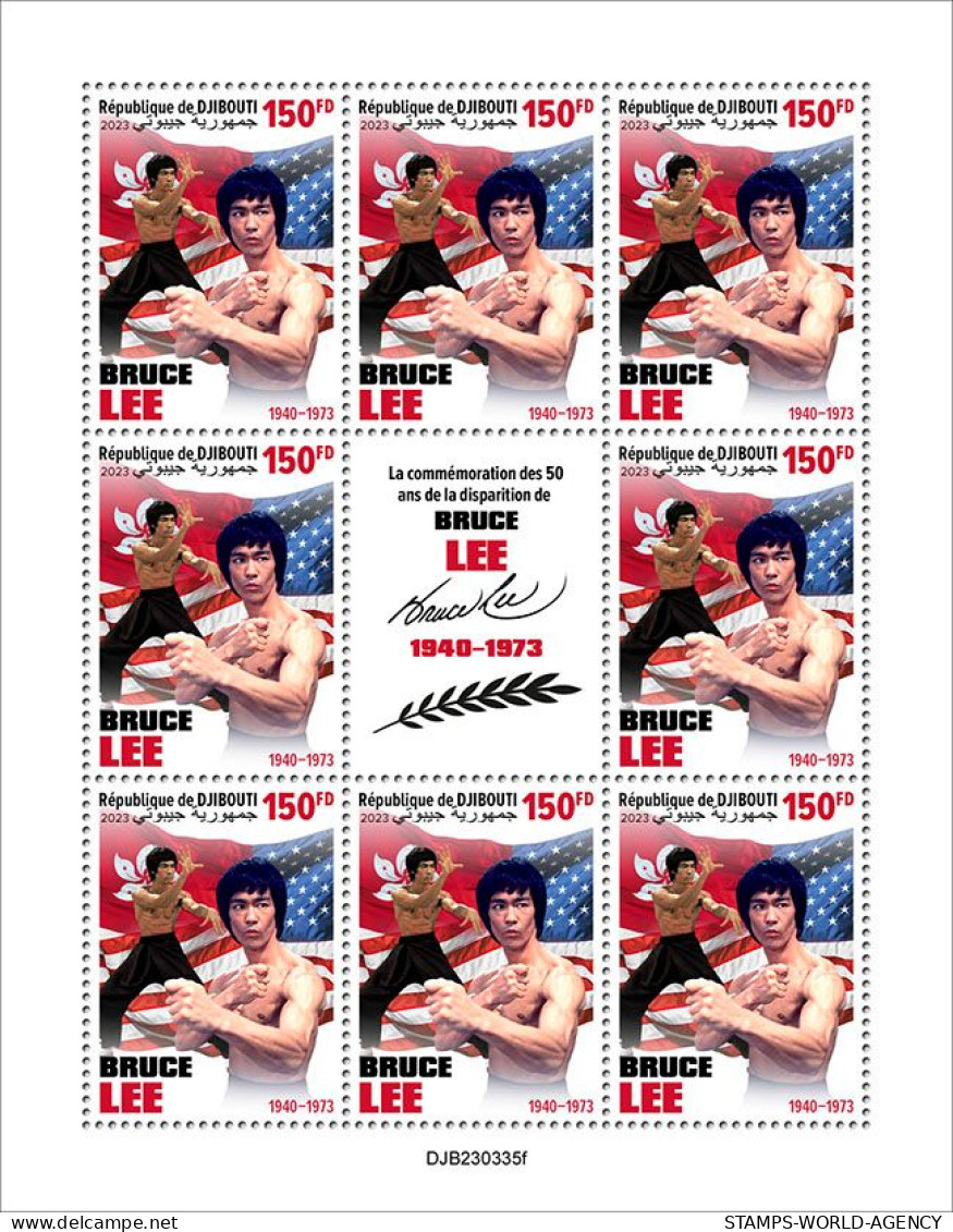 2023-11 - DJIBOUTI- BRUCE LEE           8V  MNH** - Acteurs