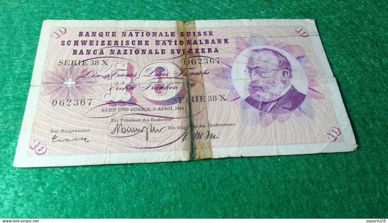 İSVİÇRE -19       10 FR         F    BANTLI - Switzerland