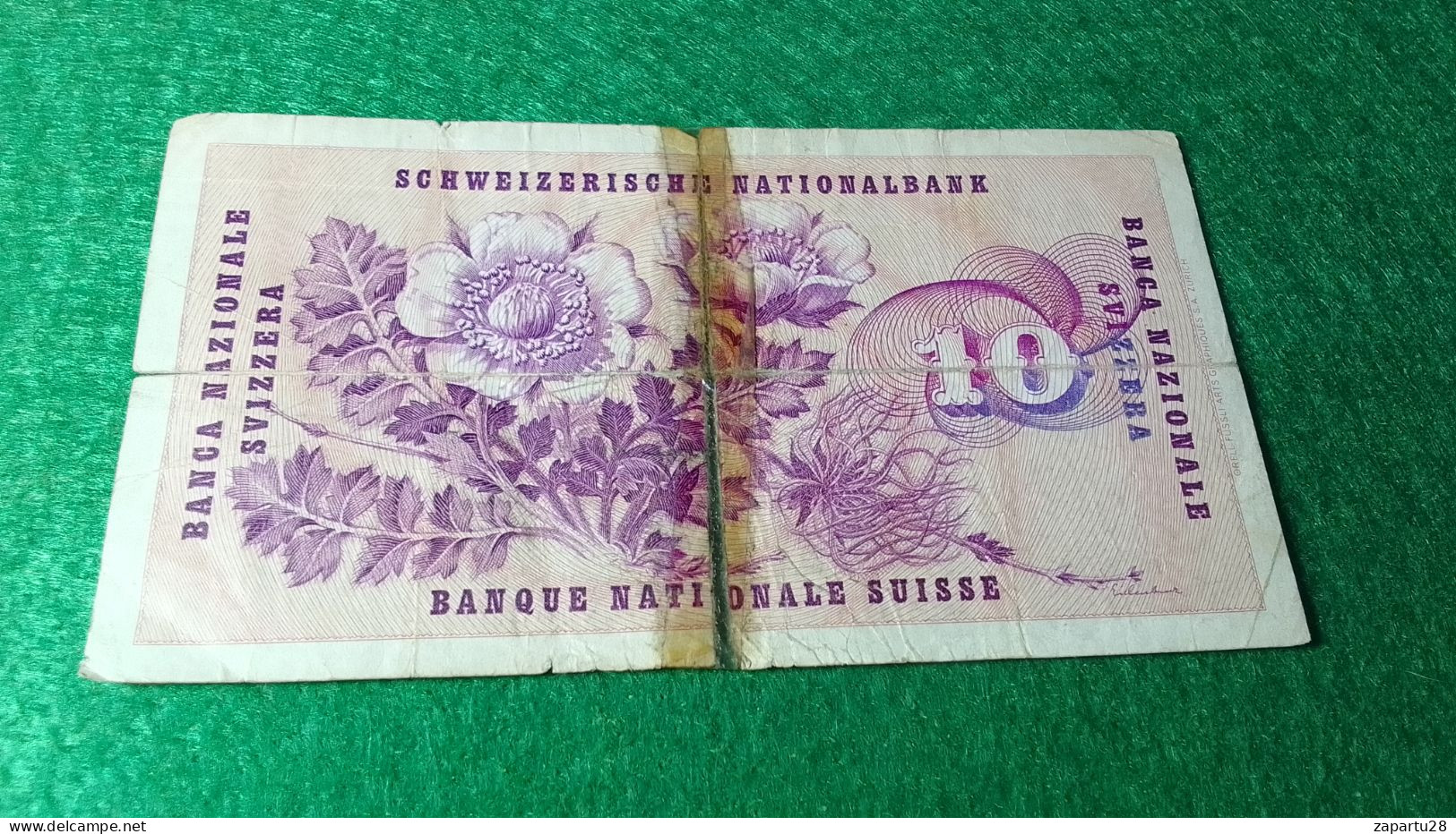 İSVİÇRE -19       10 FR         F    BANTLI - Suisse