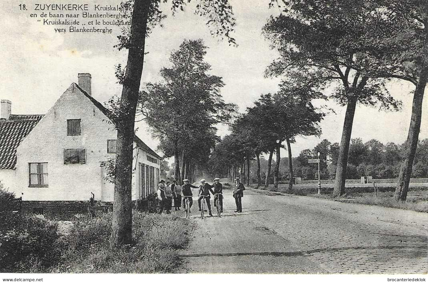 ZUIENKERKE (Zuyenkerke): Kruiskalsyde En De Baan Naar Blankenberghe - Zuienkerke