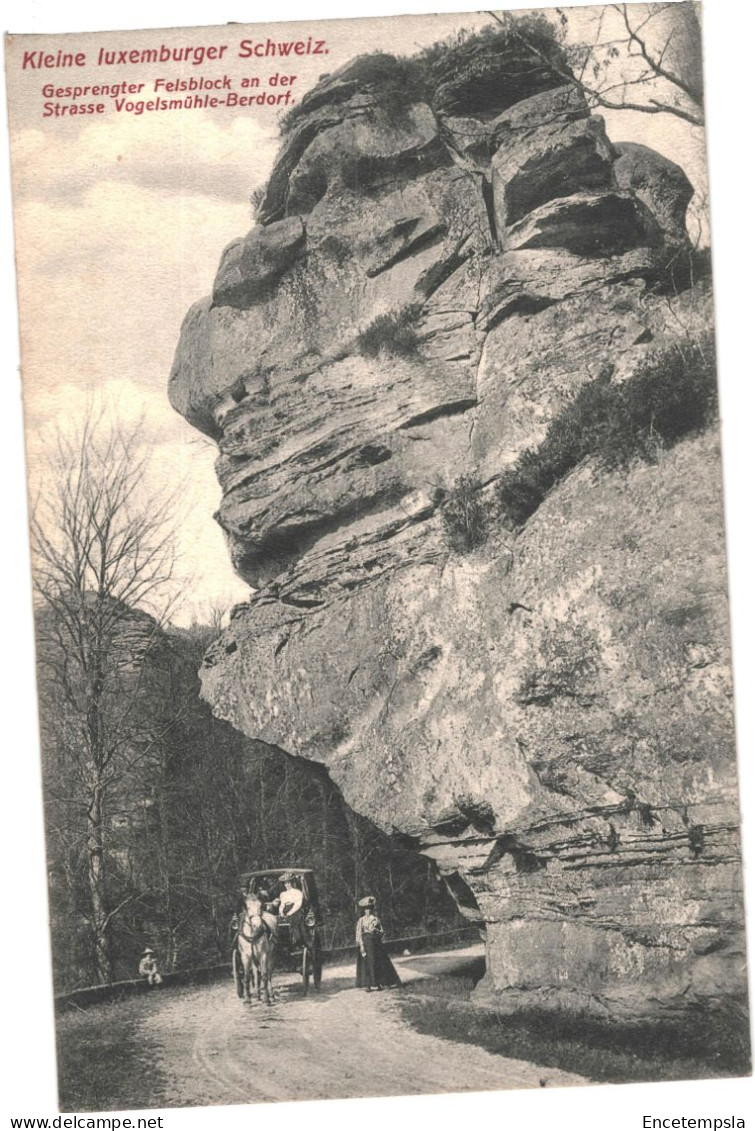 CPA Carte Postale Luxemboug Kleine Luxemburger Schweiz Gesprengter Felsblock 1907 VM75589 - Berdorf