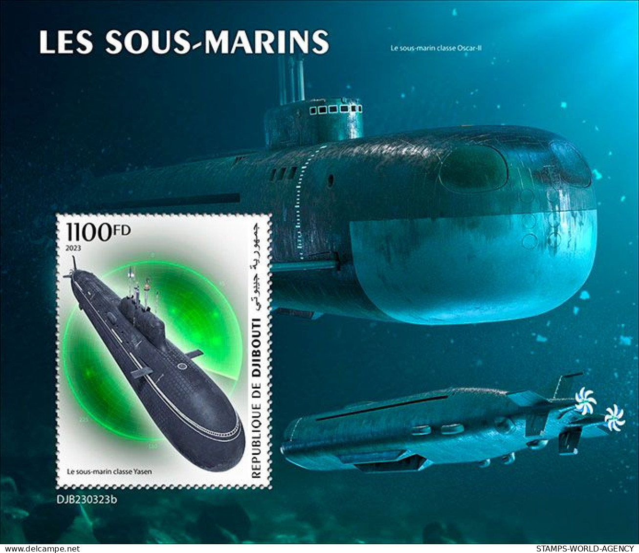 2023-11 - DJIBOUTI- SUBMARINES           1V  MNH** - Submarinos