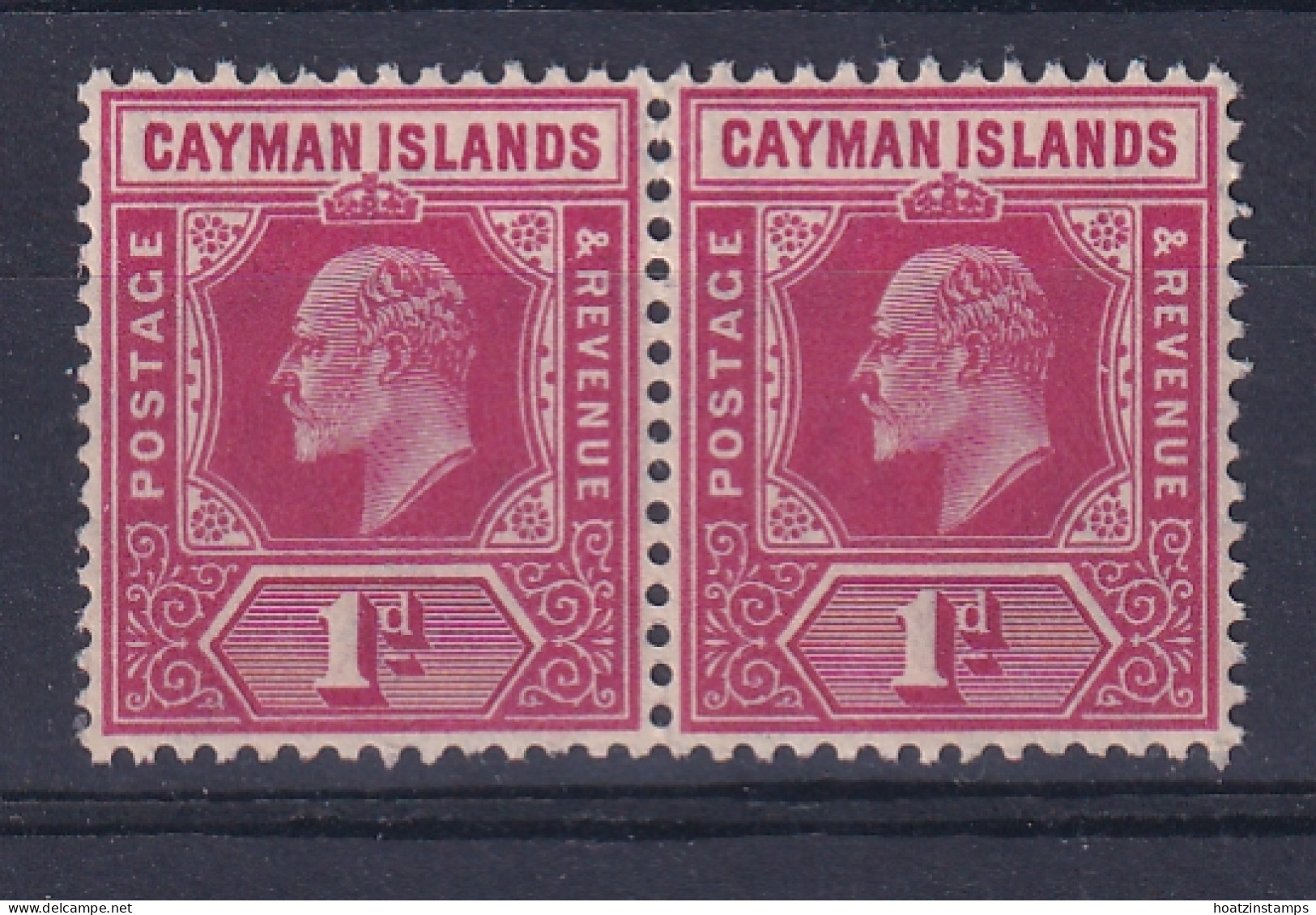 Cayman Islands: 1907/09   Edward   SG26   1d   MNH Pair - Cayman Islands