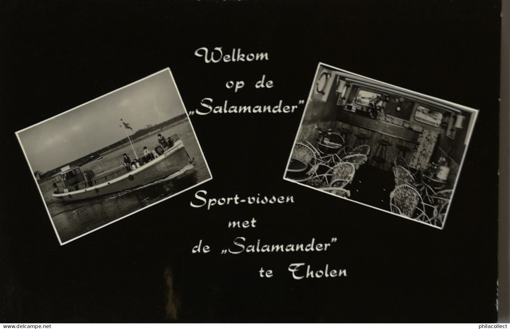 Tholen (Zld.) Reklamekaart Sport Vissen Met De Salamander 1969 - Tholen