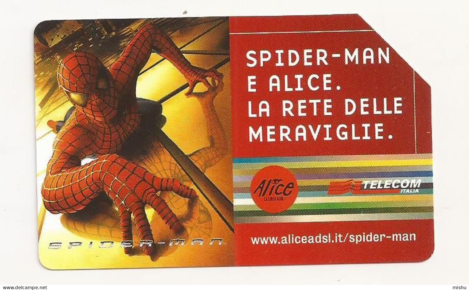 CT1 - Italy Phonecard - Telecom Italia  - Spider Man - 5 Euro - 2002 - Autres & Non Classés