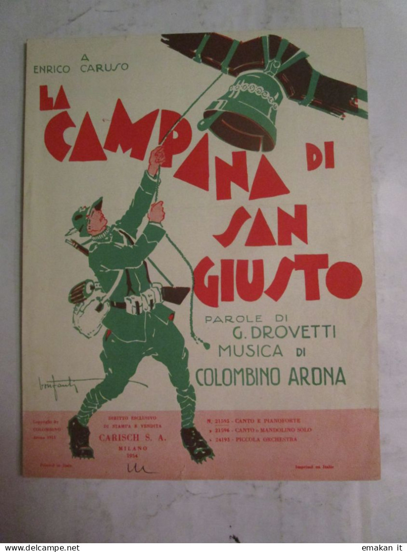 # SPARTITO LA CAMPANA DI SAN VITO / ILLUSTRAZIONE CON ALPINO - Musique Folklorique