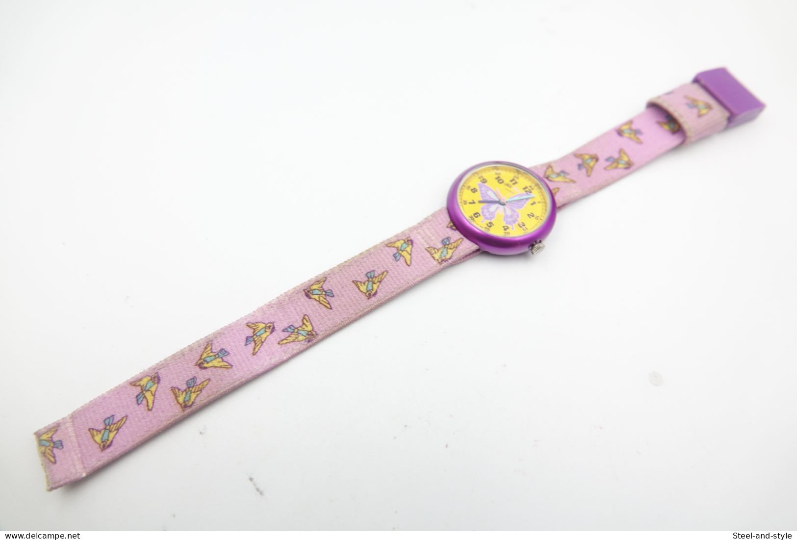 Watches : FLIKFLAK - Butterfly - Nr. : Xxx - Vintage 1989 Swatch - Ultra Rare - Working - Running - Flik Flak - Montres Modernes