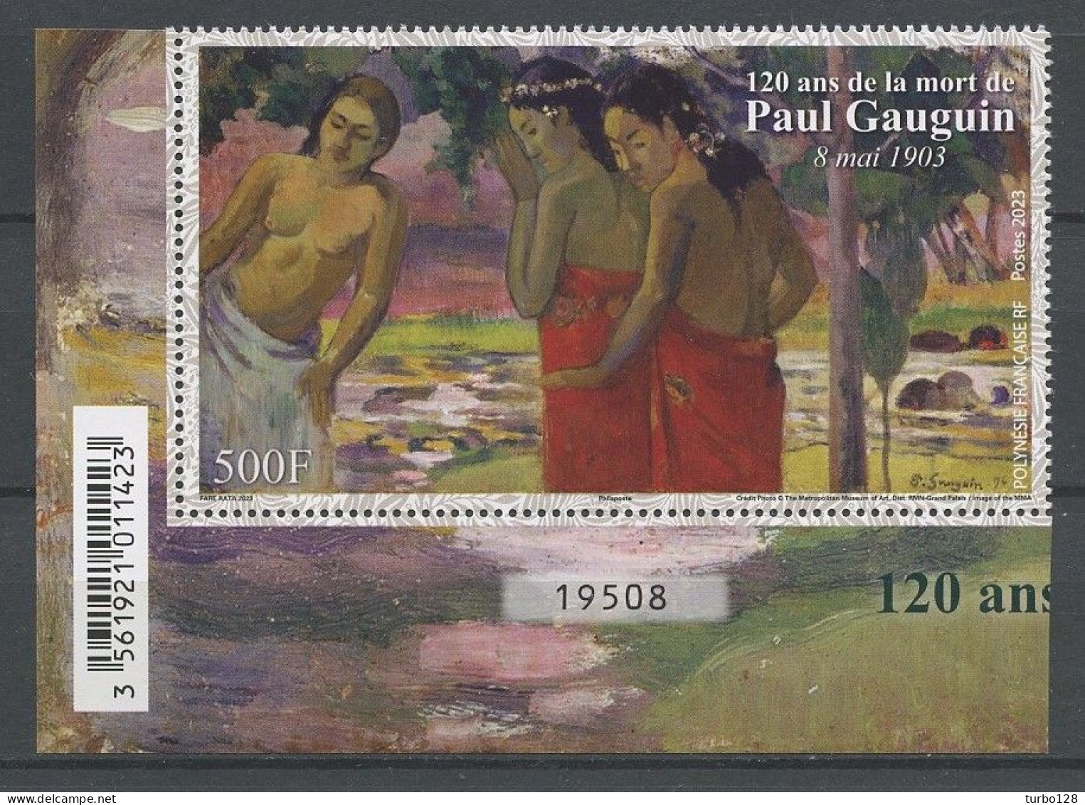 POLYNESIE 2023 N° 1320 ** Neuf MNH Superbe Paul Gauguin Peinture Painting Tableau Three Tahitian Women - Nuovi