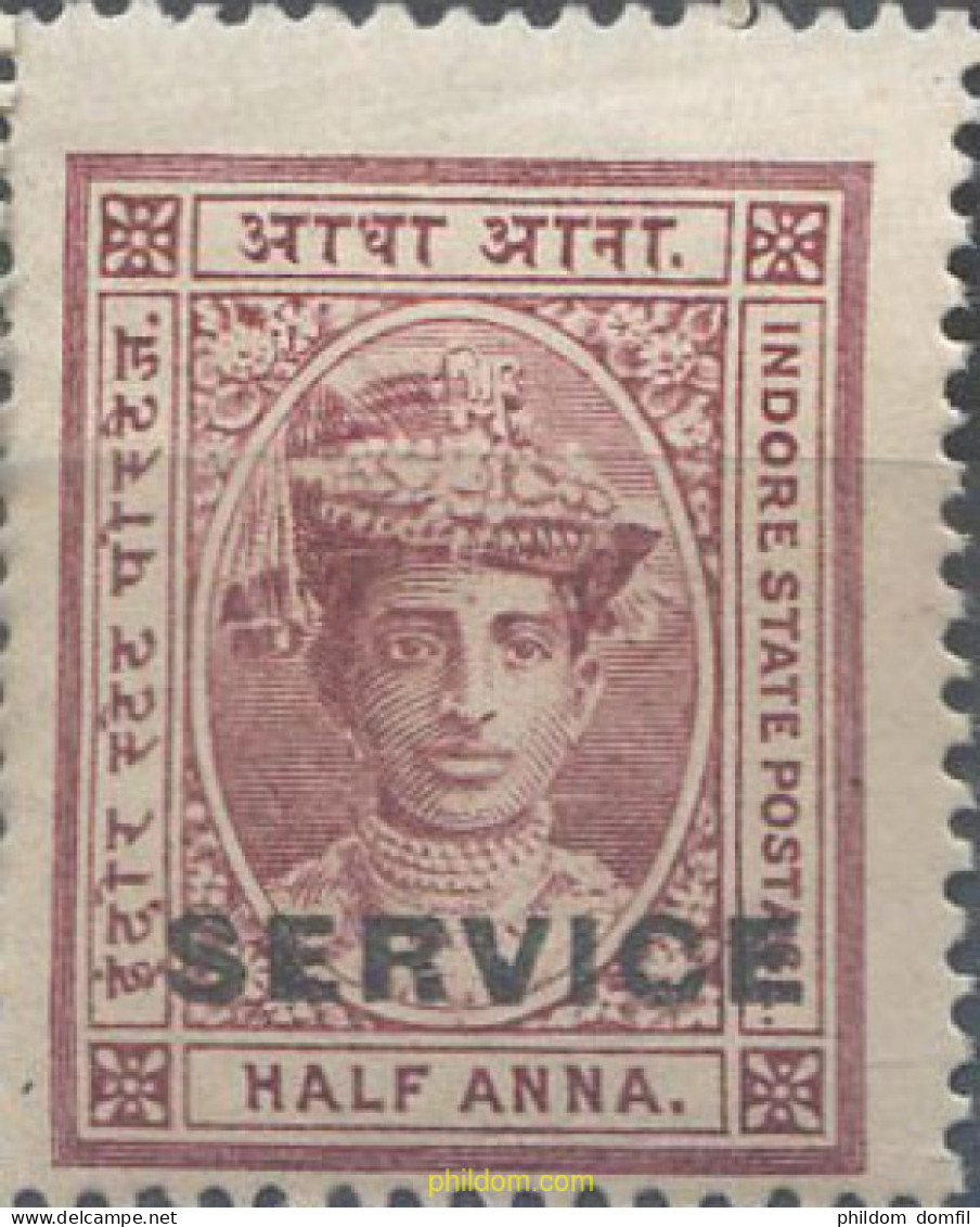 662496 HINGED INDIA 1904 HOLKAR, SELLOS DE SERVICIO. SELLOS DEL 1904 SOBRECARGADOS - 1902-11 Koning Edward VII