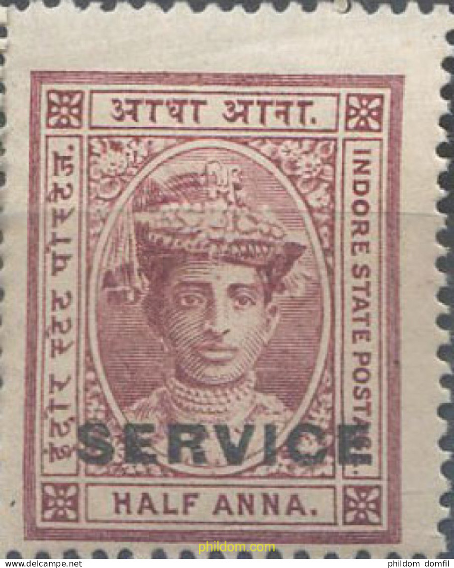 662496 HINGED INDIA 1904 HOLKAR, SELLOS DE SERVICIO. SELLOS DEL 1904 SOBRECARGADOS - 1902-11 King Edward VII