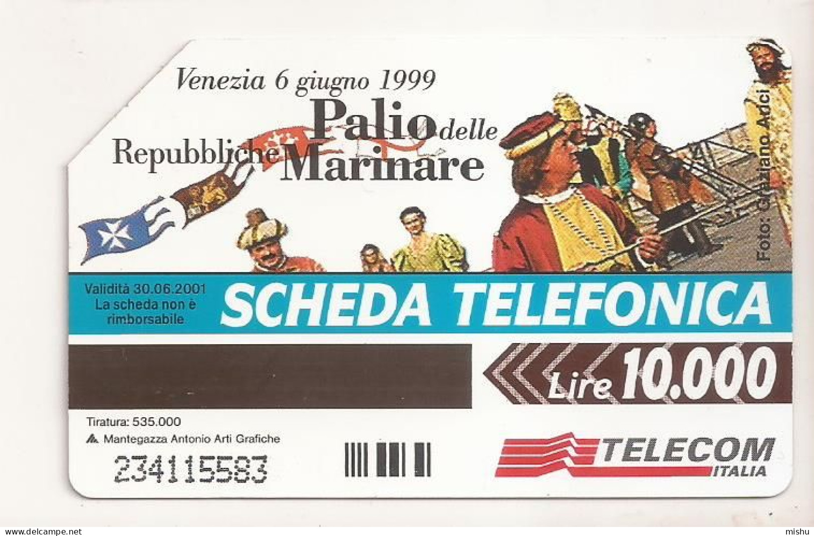 CT1 - Italy Phonecard - Telecom Italia  - 10000 Lire - Venezia 1999 - Otros & Sin Clasificación