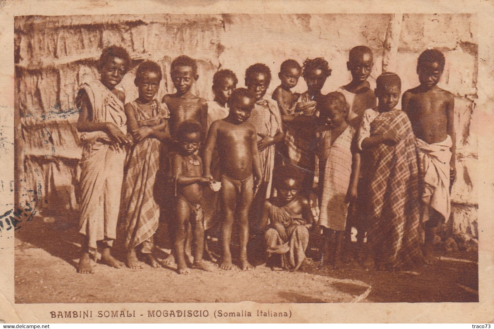 MOGADISCIO - SOMALIA ITALIANA   /  Bambini Somali _ Viaggiata 1916 - Somalie