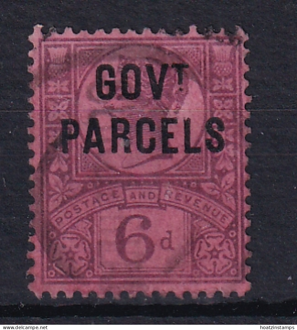 G.B.: 1887/90   QV   'Govt Parcels' OVPT   SG O66   6d    Used - Oblitérés