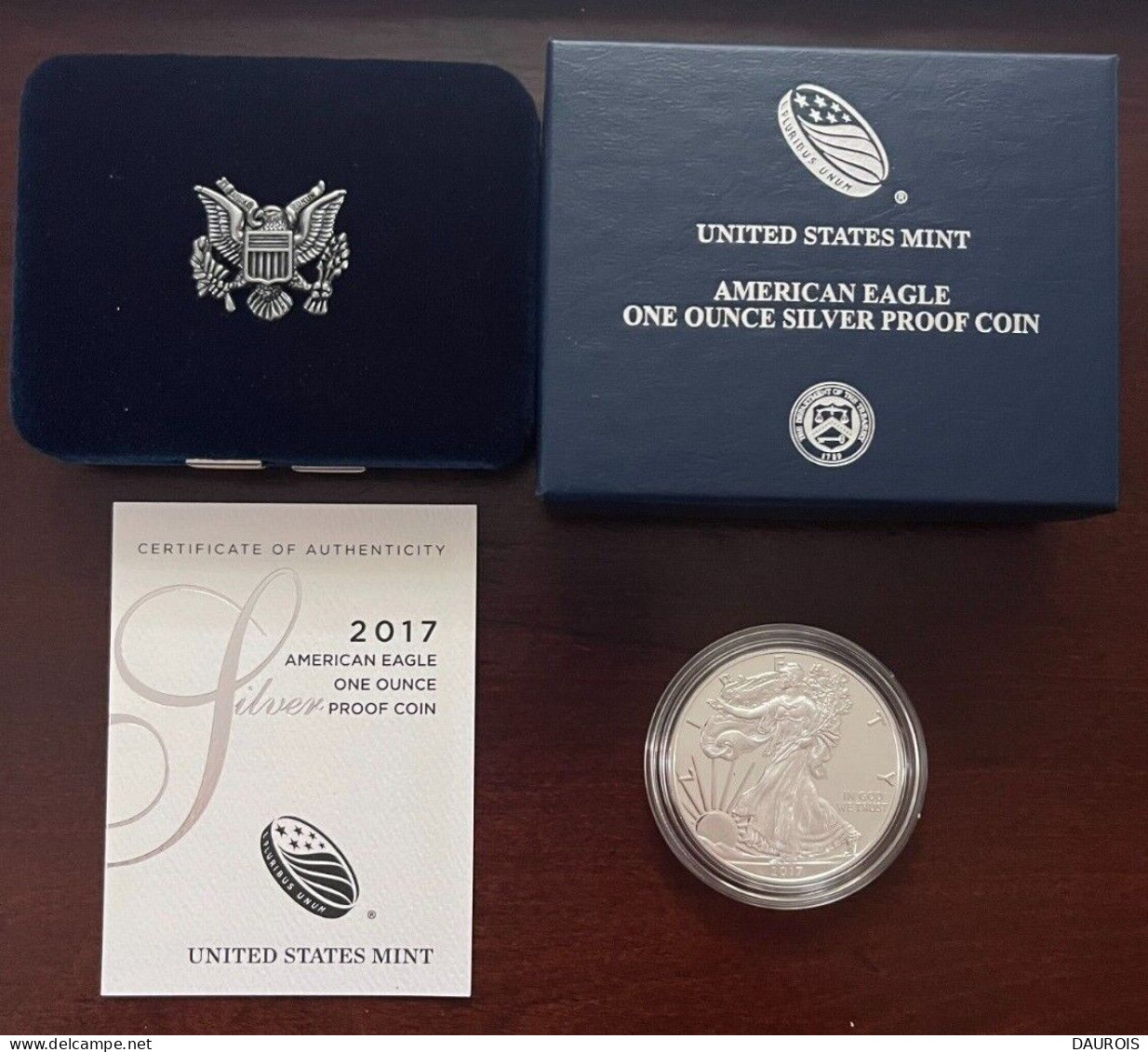 2017 -1Oz PROOF SILVER Américain EAGLE (W Box& COA ) - Other - America