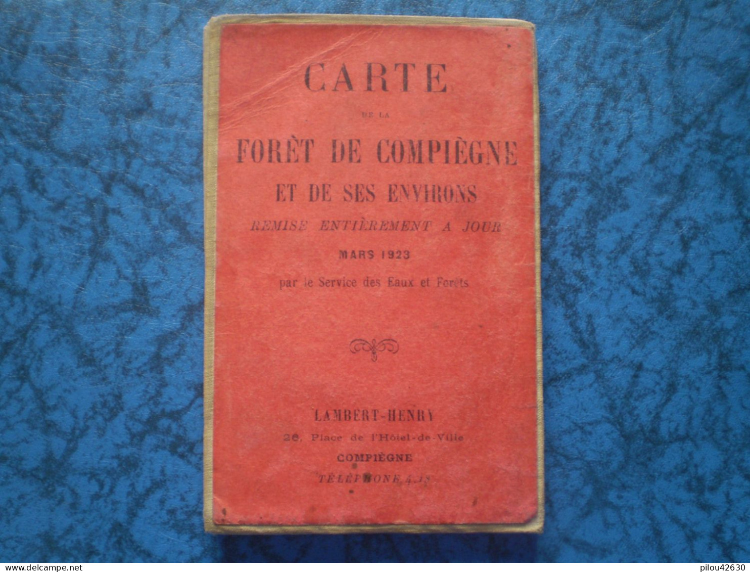 Carte Toilée Forêt De Compiègne Et De Ses Environs Mars 1923 - Cartes Topographiques